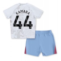 Camisa de time de futebol Aston Villa Boubacar Kamara #44 Replicas 2º Equipamento Infantil 2023-24 Manga Curta (+ Calças curtas)